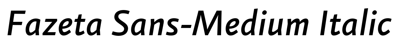 Fazeta Sans-Medium Italic